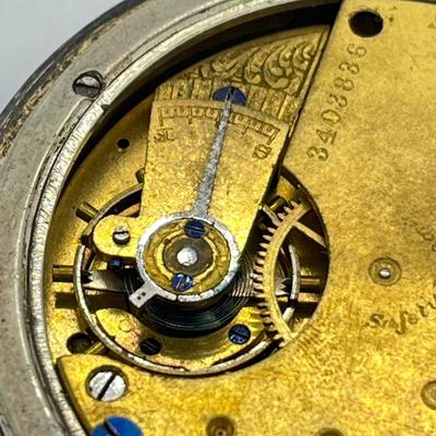 LOT 29: Vintage Waltham Pocket Watch with Coin Silver Case - Needs Repair
