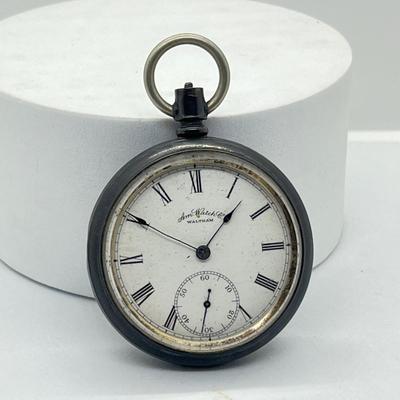 LOT 29: Vintage Waltham Pocket Watch with Coin Silver Case - Needs Repair