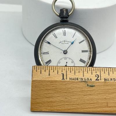 LOT 29: Vintage Waltham Pocket Watch with Coin Silver Case - Needs Repair