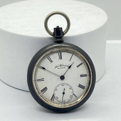 LOT 29: Vintage Waltham Pocket Watch with Coin Silver Case - Needs Repair