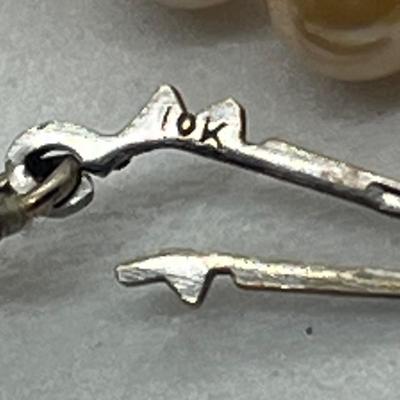 LOT 31: Vintage 15" Pearl Necklace with 10K Gold Clasp