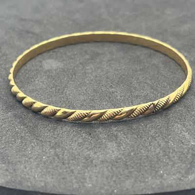 LOT 32: Gold Toned Bangle Bracelets - Monet and More!