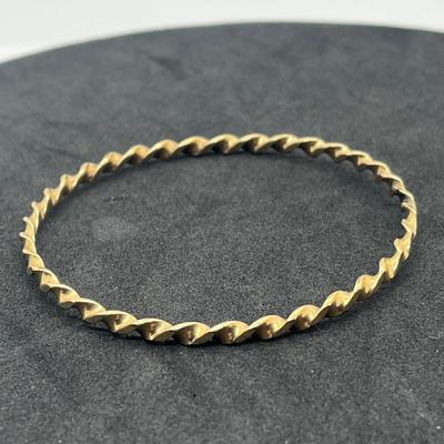 LOT 32: Gold Toned Bangle Bracelets - Monet and More!