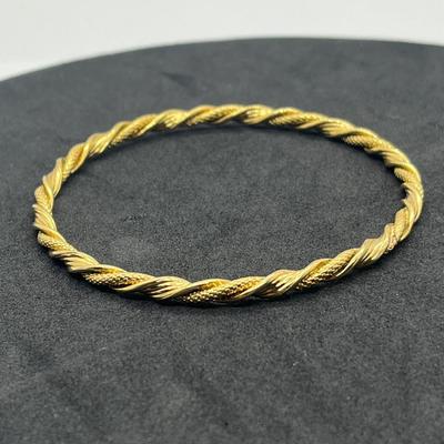 LOT 32: Gold Toned Bangle Bracelets - Monet and More!