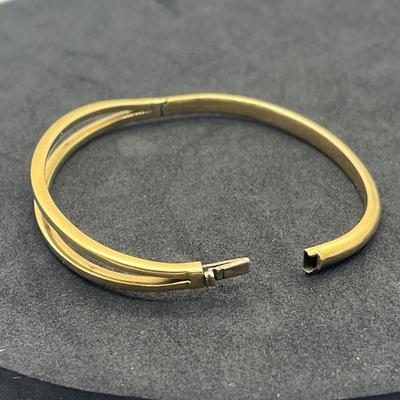 LOT 32: Gold Toned Bangle Bracelets - Monet and More!