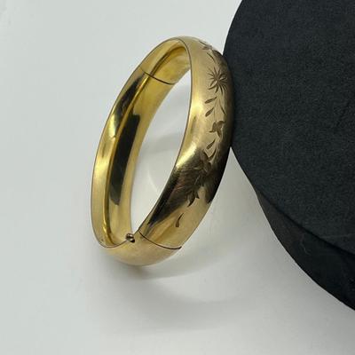 LOT 33: Vintage Gold Filled Hinged Bracelets