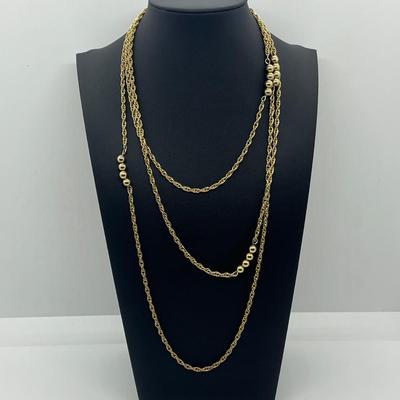 LOT 37: Gold Toned Necklace Collection