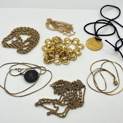 LOT 37: Gold Toned Necklace Collection