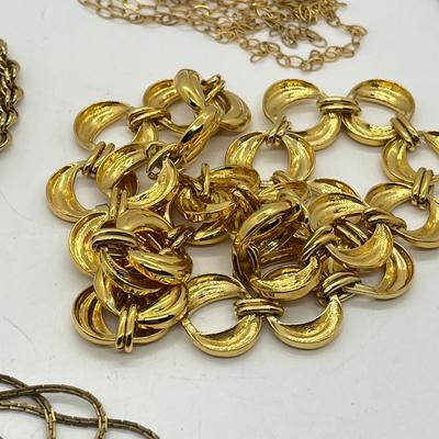 LOT 37: Gold Toned Necklace Collection