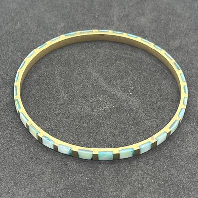LOT 40: Mosaic Inlaid Bangle Bracelets