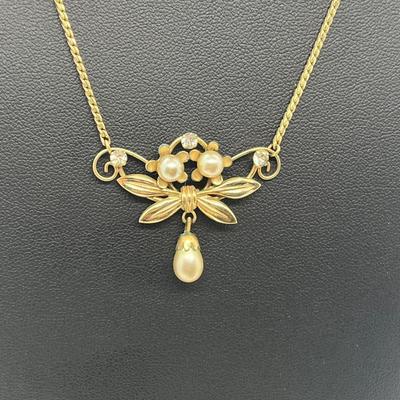 LOT 42: Gold Fill Jewelry Collection - Necklaces, Pendant and Pin