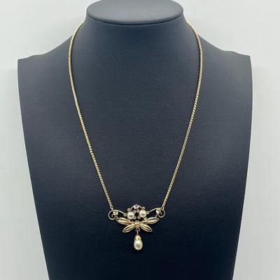 LOT 42: Gold Fill Jewelry Collection - Necklaces, Pendant and Pin