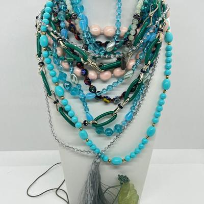 LOT 51: Fun Jewel Toned Necklace Collection