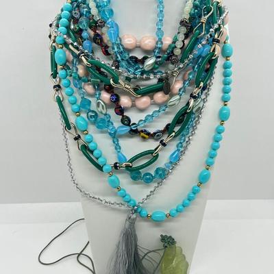 LOT 51: Fun Jewel Toned Necklace Collection
