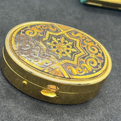 LOT 54: Fun Odds and Ends: Vintage Cigarette Case, Pen, Marbles, Trinket Box and More
