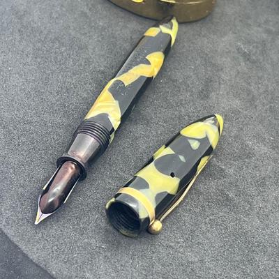 LOT 54: Fun Odds and Ends: Vintage Cigarette Case, Pen, Marbles, Trinket Box and More