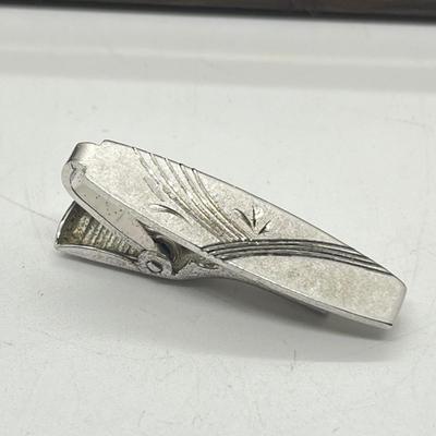 LOT 56: Men's Jewelry Lot Including Sterling Tie Clip (4.6 Grams) and 10K Pin (2.3 Grams)