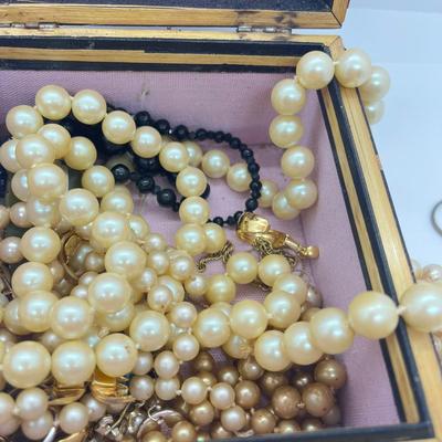 LOT 57: Craft Lot with Wooden Trinket Box