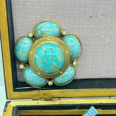 LOT 57: Craft Lot with Wooden Trinket Box