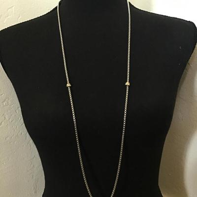 Very nice Cable, chain, toggle necklace, crystal rhinestone bead necklace