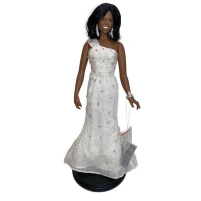 Michelle Obama Inaugural Ball Franklin Mint Doll New in Box - Never Removed from Box
