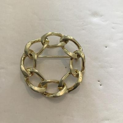 Sale Photo Thumbnail #165: Gold tone, brooch  please see attached photos