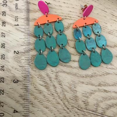 Beautiful Robert Lee, morris, Soho, colorful dangle earrings