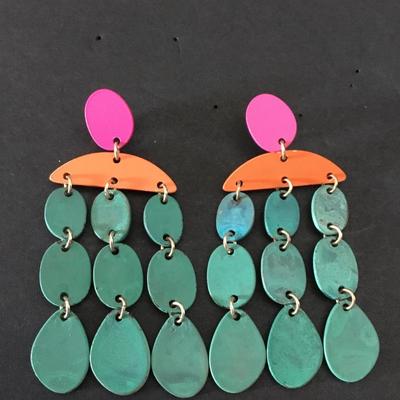 Beautiful Robert Lee, morris, Soho, colorful dangle earrings