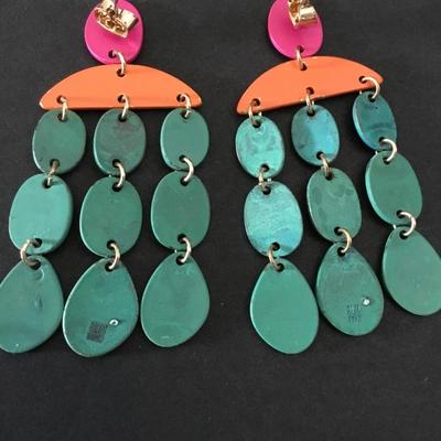 Beautiful Robert Lee, morris, Soho, colorful dangle earrings