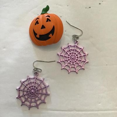 Sale Photo Thumbnail #213: Halloween fashion, earrings, and brooch