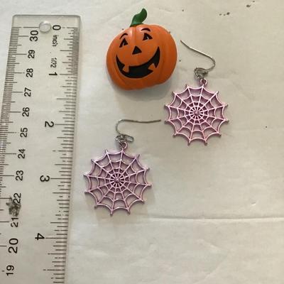 Sale Photo Thumbnail #214: Halloween fashion, earrings, and brooch