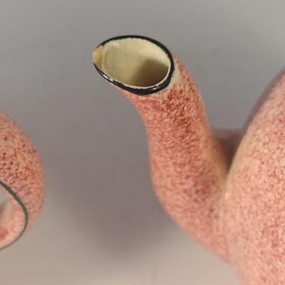 Sale Photo Thumbnail #723: Pair of Homestead Ware England Porcelain Teapots.  One has chip on spout.