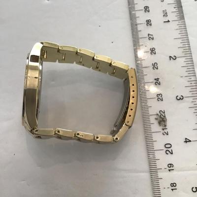 Sale Photo Thumbnail #230: Gold tone, women’s fashion statement watch needs a new battery untested