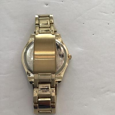 Sale Photo Thumbnail #231: Gold tone, women’s fashion statement watch needs a new battery untested