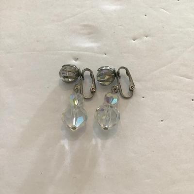 Sale Photo Thumbnail #232: Vintage Australian crystal beaded earrings. Please see attached photos.