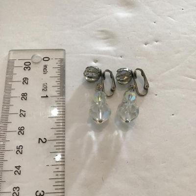 Sale Photo Thumbnail #233: Vintage Australian crystal beaded earrings. Please see attached photos.