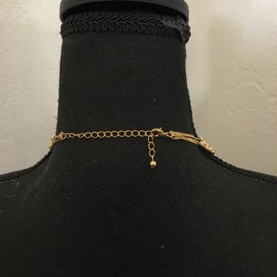Gold, toned, multi strand statement, necklace