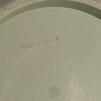 Sale Photo Thumbnail #758: Vintage Wedgwood Jasperware Sage Green Cookie/Biscuit Jar with Lid- Approx 6 1/2" Tall.  Marked 1956.