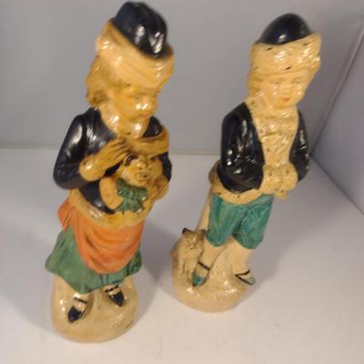 Sale Photo Thumbnail #767: Pair of Vintage Pottery Figurines