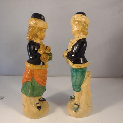 Sale Photo Thumbnail #768: Pair of Vintage Pottery Figurines