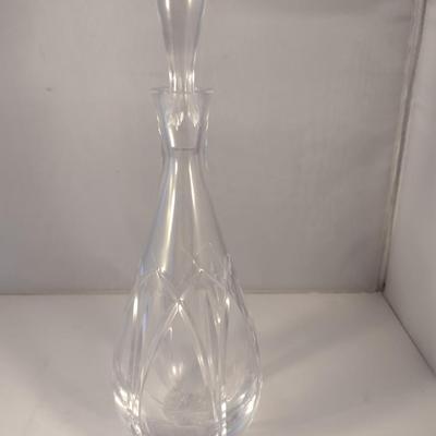 Sale Photo Thumbnail #782: Atlantis Crystal Decanter with Stopper- Possibly Northport Pattern- Approx 13 3/8" Tall