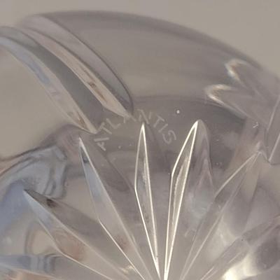 Sale Photo Thumbnail #787: Atlantis Crystal Decanter with Stopper- Possibly Northport Pattern- Approx 13 3/8" Tall