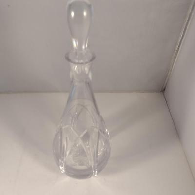 Sale Photo Thumbnail #783: Atlantis Crystal Decanter with Stopper- Possibly Northport Pattern- Approx 13 3/8" Tall