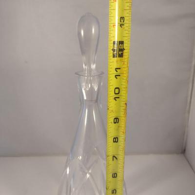 Sale Photo Thumbnail #785: Atlantis Crystal Decanter with Stopper- Possibly Northport Pattern- Approx 13 3/8" Tall