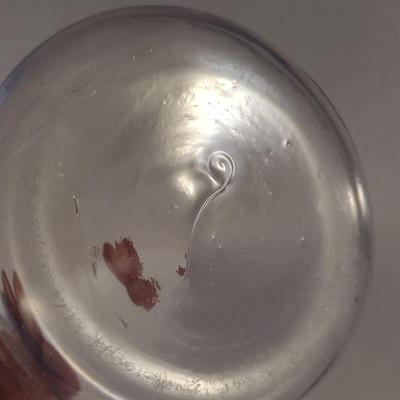 Sale Photo Thumbnail #810: Glass Decanter with Stopper- Approx 9 5/8" Tall.  Stopper has some chipping.