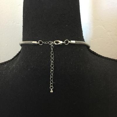 Long, very nice Silver-tone statement necklace