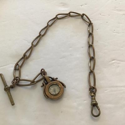 Vintage Compass Pocket With Chain