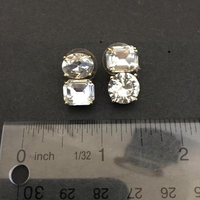 Kate Spade, gold tone, crystal rhinestone, stud statement earrings very beautiful very nice