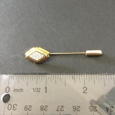 Vintage Avon, gold tone, crystal rhinestone stick pen