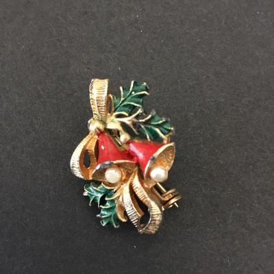 Vintage, Roma Christmas, bell pin/brooch